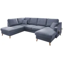 Wohnlandschaft Valentina Mit Schlaffunktion Blau