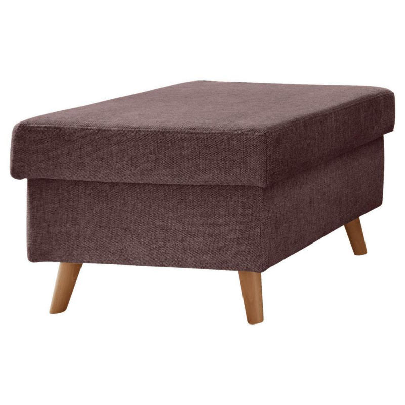 Hocker Valentina Polyester Bordeaux Sitz Gepolstert H: 43