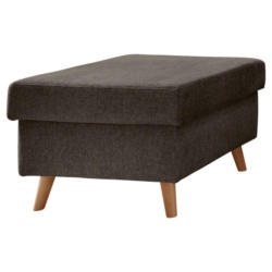 Hocker Valentina Buche Braun Sitz Gepolstert H: 43 Cm