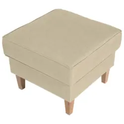 Polsterhocker Lorris Beige Flachgewebe H: 53 Cm