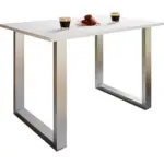 Möbelix Esstisch Xona 140x50 cm Silberfarben/Weiß
