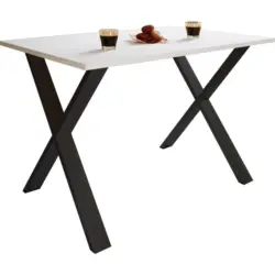 Esstisch Xona 140x80 cm Schwarz/Weiß