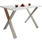 Möbelix Esstisch Xona 140x50 cm Silberfarben/Weiß