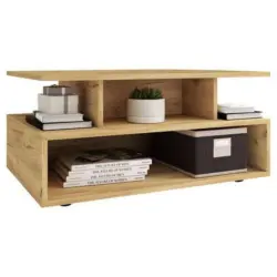 Couchtisch mit Stauraum Esila Honig-Eiche Dekor