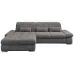 Möbelix Ecksofa mit Schlaffunktion Dalida Braun/Grau Chenille