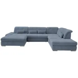 Wohnlandschaft Dalida Mit Schlaffunktion Hellblau