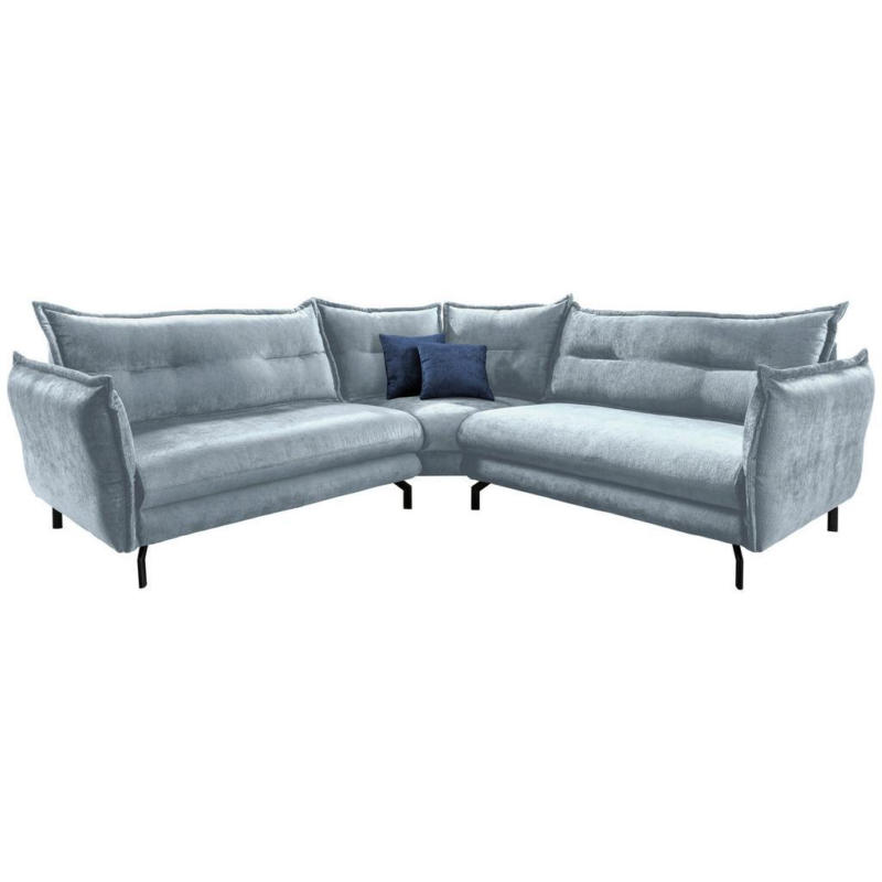 Ecksofa Mit Armteilverstellung Lava Hellblau Webstoff