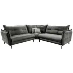 Ecksofa Mit Armteilverstellung Lava Anthrazit Webstoff