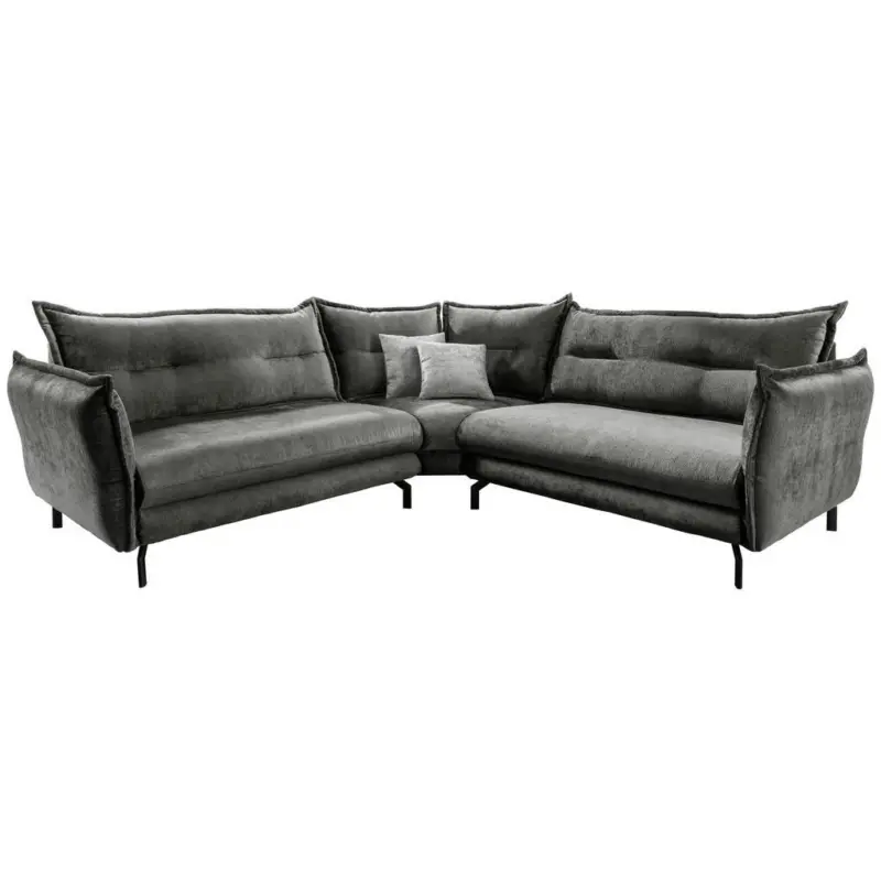 Ecksofa Mit Armteilverstellung Lava Anthrazit Webstoff