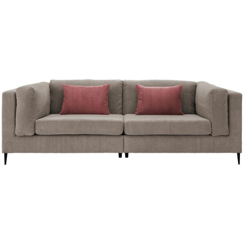 3-Sitzer-Sofa Roma Braun/Grau Kord