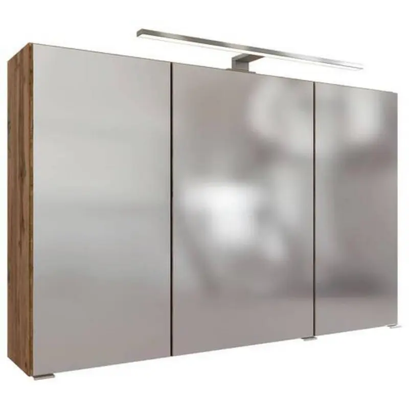 Spiegelschrank Pienza Led 3 Türen Bxhxt: 100x64x20 Cm
