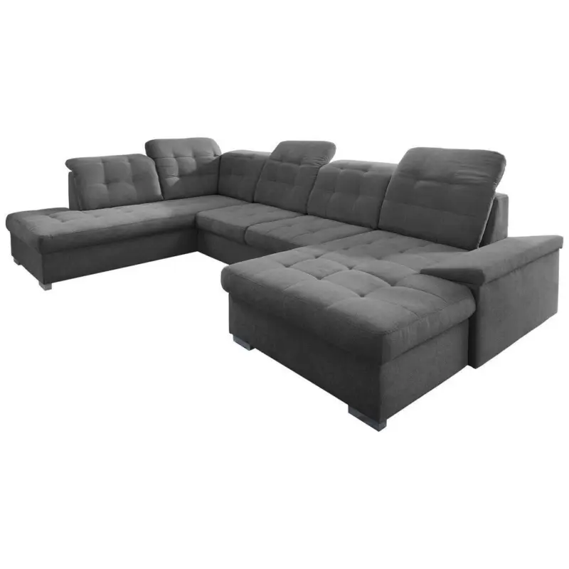 Wohnlandschaft Zira Mit Schlaffunktion Anthrazit