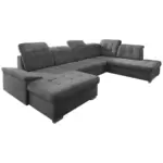 M&ouml;belix Wohnlandschaft Zira Mit Schlaffunktion Anthrazit