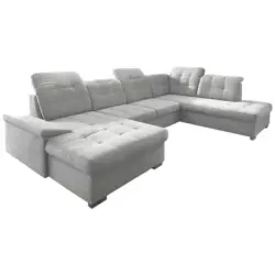 Wohnlandschaft Zira Mit Schlaffunktion Silberfarben