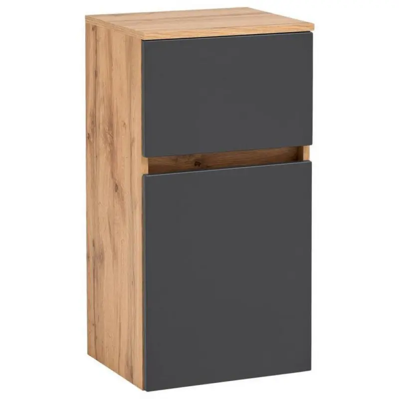 Unterschrank Kopenhagen B: 40 cm Grau/Eiche Dekor