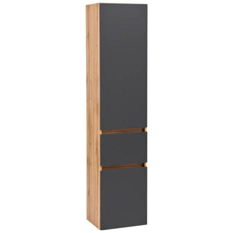 Hochschrank Kopenhagen B: 40 Cm Grau/eiche Dekor