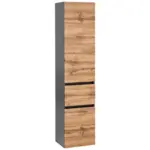 Möbelix Hochschrank Kopenhagen B: 40 Cm Graphit-/eichefarben