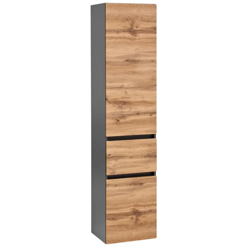 Hochschrank Kopenhagen B: 40 Cm Graphit-/eichefarben