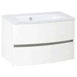 Waschbecken Mit Unterschrank Kopenhagen B: 80 Cm Weiß