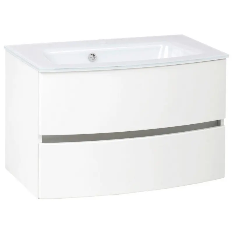 Waschbecken Mit Unterschrank Kopenhagen B: 80 Cm Weiß