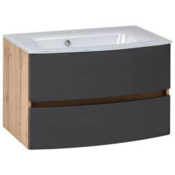 Waschbecken Mit Unterschrank Kopenhagen B: 80 Cm Weiß