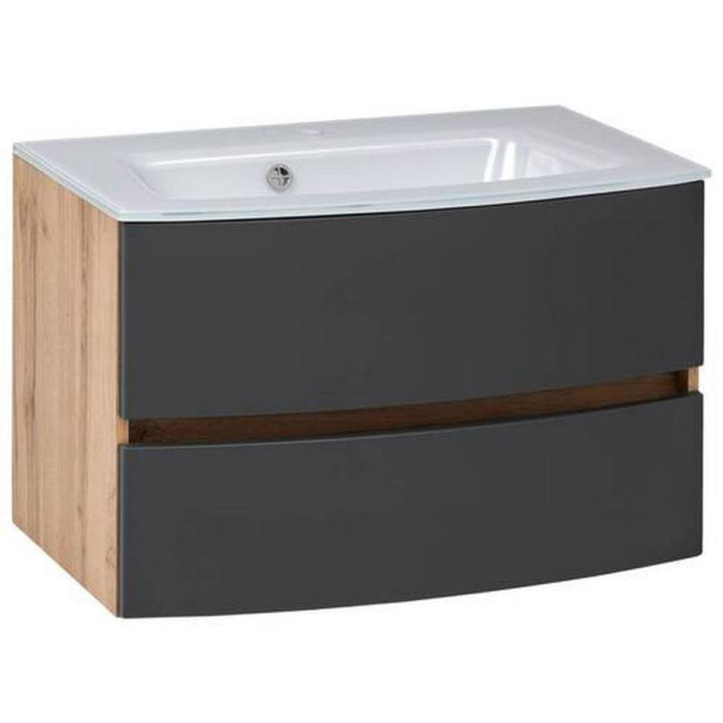 Waschbecken Mit Unterschrank Kopenhagen B: 80 Cm Weiß