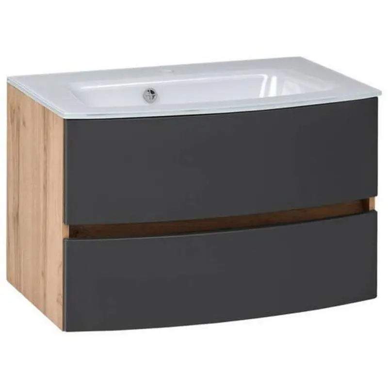 Waschbecken Mit Unterschrank Kopenhagen B: 80 Cm Weiß