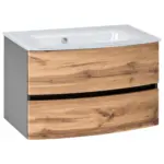 Möbelix Waschbecken Mit Unterschrank Kopenhagen B: 80 Cm Grau/eiche