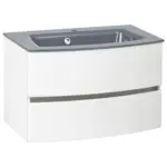 Möbelix Waschbecken Mit Unterschrank Kopenhagen B. 80 Cm Weiß