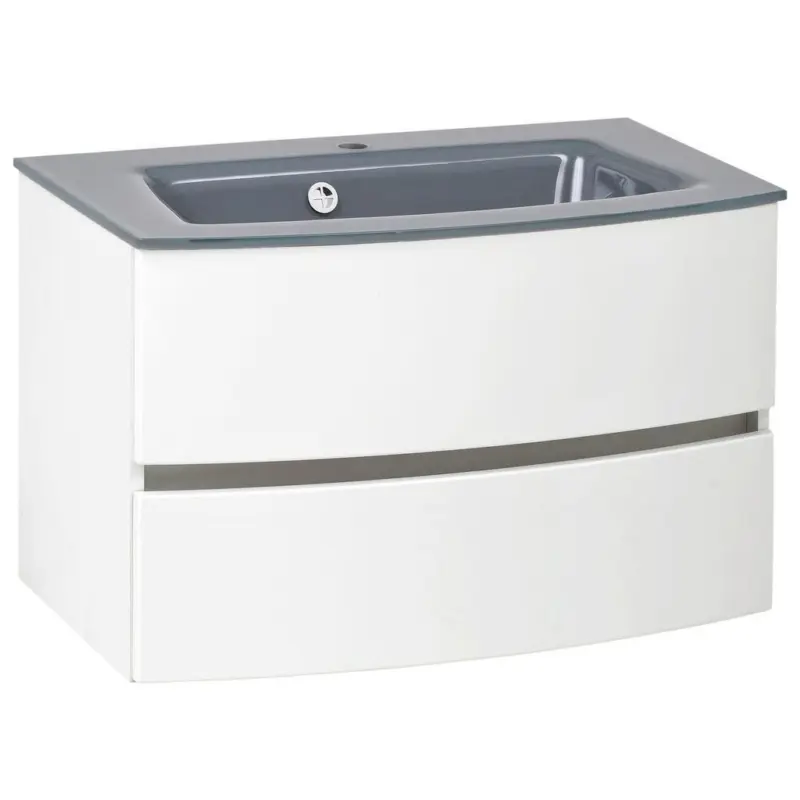 Waschbecken Mit Unterschrank Kopenhagen B. 80 Cm Weiß