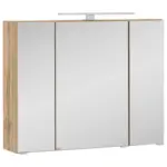 M&ouml;belix Spiegelschrank Kopenhagen Led 3 T&uuml;ren 80x64x20 Cm