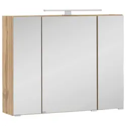 Spiegelschrank Kopenhagen Led 3 T&uuml;ren 80x64x20 Cm