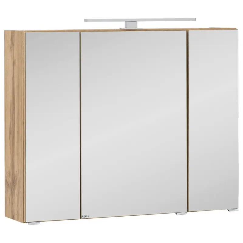 Spiegelschrank Kopenhagen Led 3 T&uuml;ren 80x64x20 Cm