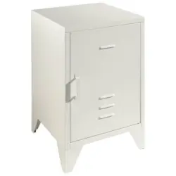 Nachtkästchen Bronxx Weiß B: 40 cm