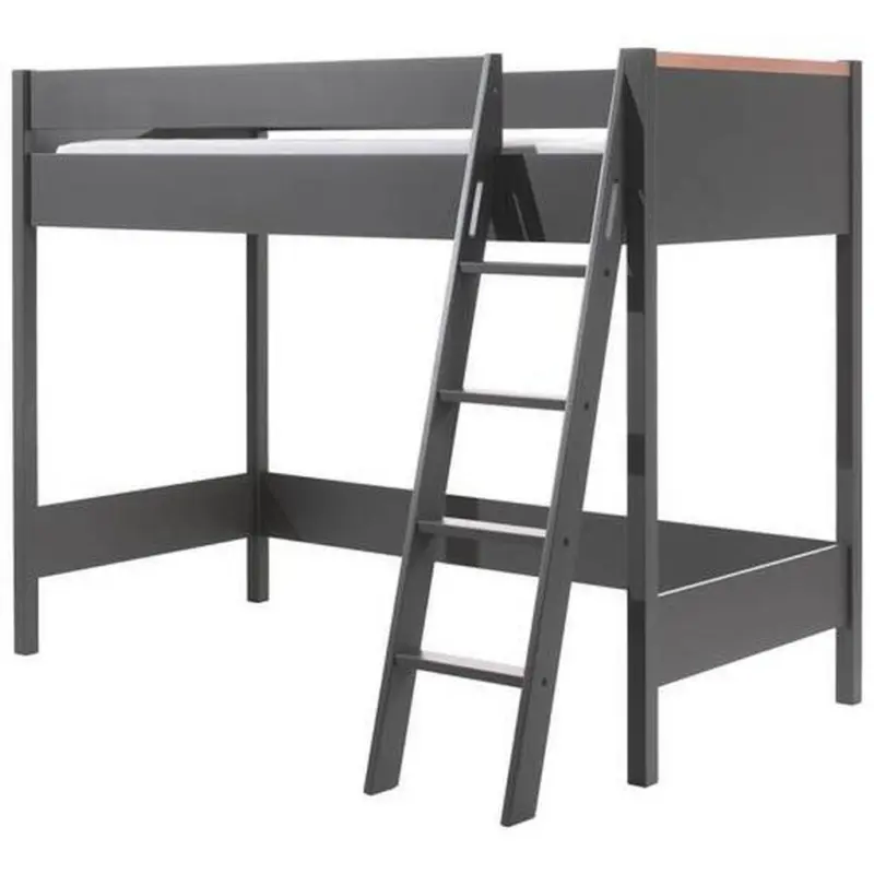 Hochbett London Dunkelgrau 90x200 Cm