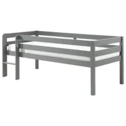 Hochbett Pino Grau Lackiert 90x200 Cm