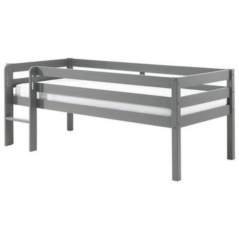 Hochbett Pino Grau Lackiert 90x200 Cm