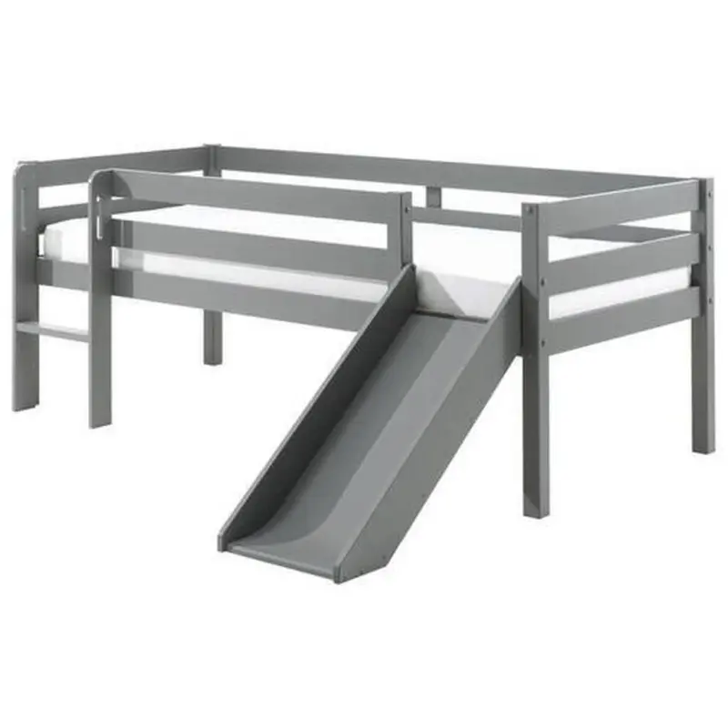 Spielbett Grau Lackiert 90x200 Cm