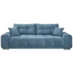 Möbelix 3-sitzer-sofa Paco Blau Mikrovelours
