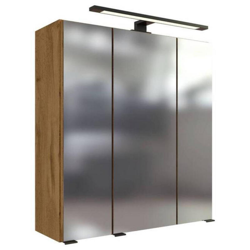 Spiegelschrank Manchester Led 3 Türen 60x64x20 Cm