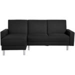 Möbelix Ecksofa mit Schlaffunktion Just Fashion Schwarz