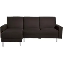 Ecksofa mit Schlaffunktion Just Fashion Dunkelbraun