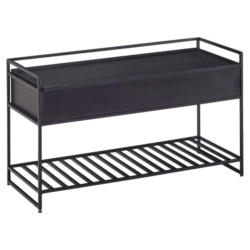 Sitzbank Truhe Im Sitz Schwarz Wohnling Bxhxt: 90x52x38 Cm