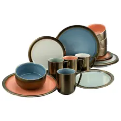 Kombiservice Keramik 4 Personen Geschirr Set