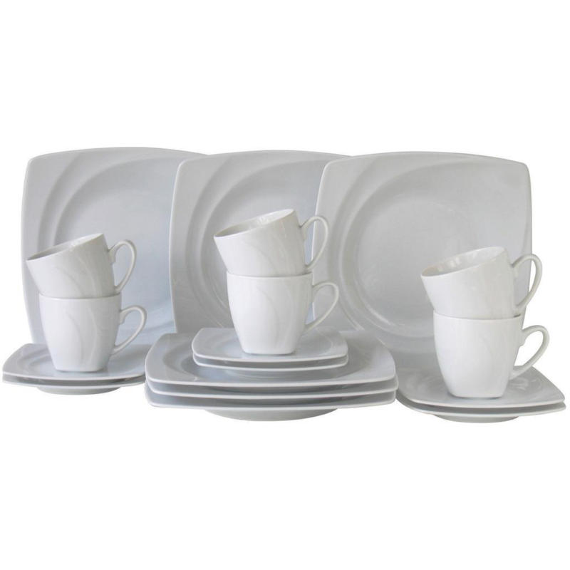 Kaffeeservice Porzellan 6 Personen Geschirr Set