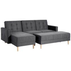 Ecksofa mit Schlaffunktion Easy Relax Graphitfarben