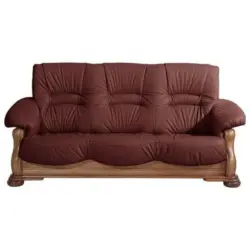 3-sitzer-sofa Tennessee Rot Echtleder