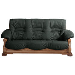 3-sitzer-sofa Tennessee Dunkelgrün Echtleder