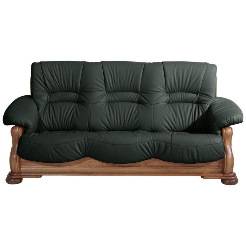 3-sitzer-sofa Tennessee Dunkelgrün Echtleder