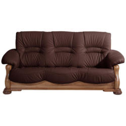 3-sitzer-sofa Tennessee Dunkelrot Echtleder